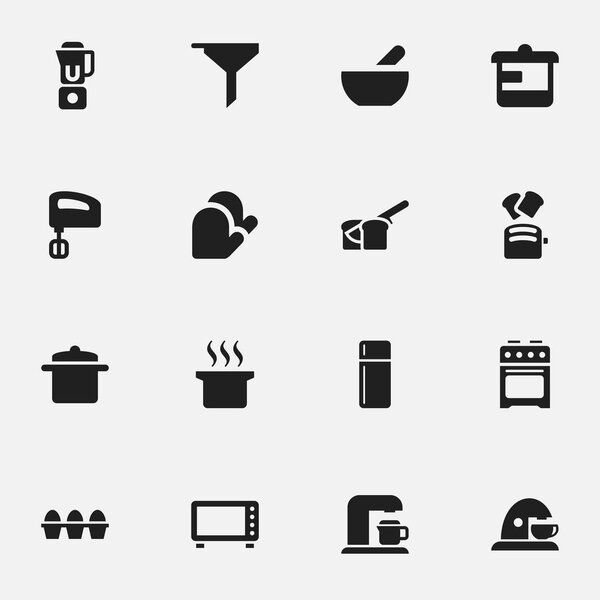 Набор из 16 настольных кухонных иконок. Включает в себя такие символы, как суп, хлебобулочные изделия, кухонные перчатки и многое другое. Can be used for Web, Mobile, UI and Infographic Design
.