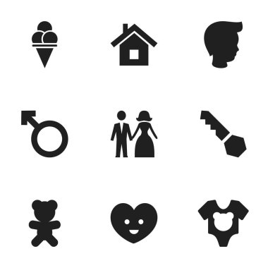 9 düzenlenebilir millet simgeler kümesi. Çocuk, kilit, oyuncak ve daha fazlası gibi simgeler içerir. Web, mobil, UI ve Infographic tasarımı için kullanılabilir.