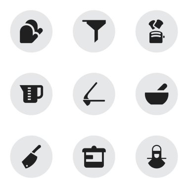 9 düzenlenebilir yemek simgeler kümesi. Çorba gibi simgeler dilim ekmek, gereçler ve daha fazlasını içerir. Web, mobil, UI ve Infographic tasarımı için kullanılabilir.