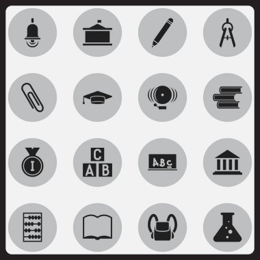 16 düzenlenebilir Üniversitesi simgeler kümesi. Aritmetik, kitap, okul yönetimi ve daha fazlası gibi simgeler içerir. Web, mobil, UI ve Infographic tasarımı için kullanılabilir.