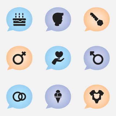 9 düzenlenebilir millet simgeler kümesi. Pastane, elbise, soğuk tatlı ve daha fazlası gibi simgeler içerir. Web, mobil, UI ve Infographic tasarımı için kullanılabilir.