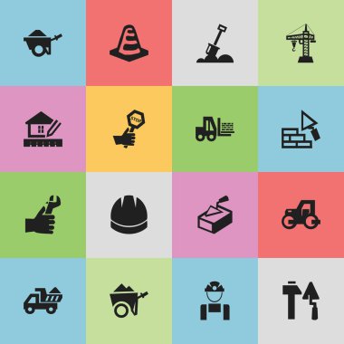 16 düzenlenebilir yapısını simgeler kümesi. Uyarı nesne, eller, kürek gibi simgeler içerir. Web, mobil, UI ve Infographic tasarımı için kullanılabilir.