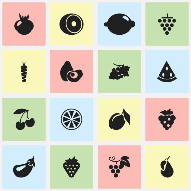 16 düzenlenebilir Berry simgeler kümesi. Berry, kireç ve avokado gibi simgeler içerir. Web, mobil, UI ve Infographic tasarımı için kullanılabilir.