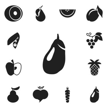 12 düzenlenebilir tatlı simgeler kümesi. Kavun, Merlot, turp ve daha fazlası gibi simgeler içerir. Web, mobil, UI ve Infographic tasarımı için kullanılabilir.