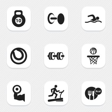 9 düzenlenebilir yaşam tarzı simgeler kümesi. Basketbol, eğitim Havuzu, sağlıklı yiyecek ve daha fazlası gibi simgeler içerir. Web, mobil, UI ve Infographic tasarımı için kullanılabilir.