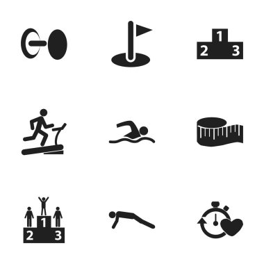 9 düzenlenebilir eğitim simgeler kümesi. Bayrak, güç ve eğitim havuzu gibi simgeler içerir. Web, mobil, UI ve Infographic tasarımı için kullanılabilir.