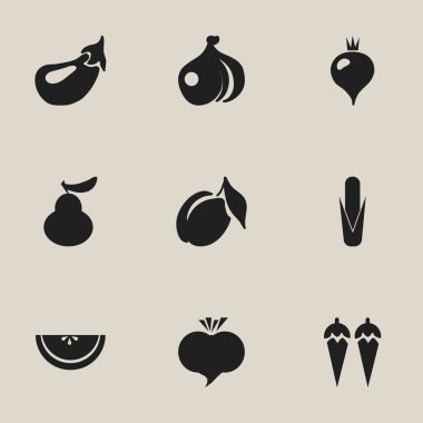 9 düzenlenebilir Berry simgeler kümesi. Düşes, Mısır, turp ve daha fazlası gibi simgeler içerir. Web, mobil, UI ve Infographic tasarımı için kullanılabilir.