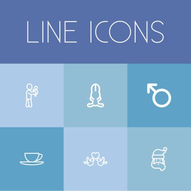 6 düzenlenebilir aile simgeler kümesi. Babası Don, Perambulator, tavşan ve daha fazla gibi simgeler içerir. Web, mobil, UI ve Infographic tasarımı için kullanılabilir.