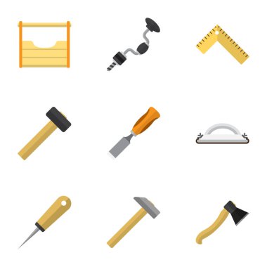 9 düzenlenebilir araçları simgeler kümesi. Aletleri, Bit, Boer ve daha fazla gibi simgeler içerir. Web, mobil, UI ve Infographic tasarımı için kullanılabilir.