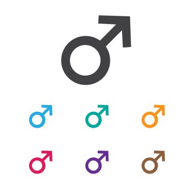 Kuaför sembolü erkek sembol simge vektör Illustration. Premium Kalite izole işareti öğesinde Trendy düz stil.