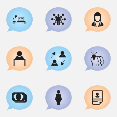 9 düzenlenebilir ticaret simgeler kümesi. Para birimi, yetenek, Cv ve daha fazlası gibi simgeler içerir. Web, mobil, UI ve Infographic tasarımı için kullanılabilir.