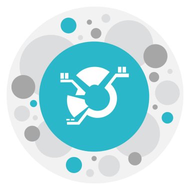 Vektör çizim daire diyagram simgesi mantıksal sembolü. Premium Kalite izole Segment öğesinde Trendy düz stil.