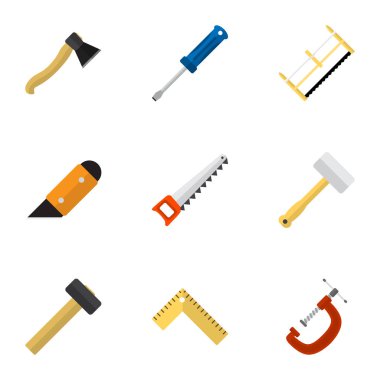 9 düzenlenebilir aparatı simgeler kümesi. Turn-vida, aracı, hasta yaşlı at ve daha fazlası gibi simgeler içerir. Web, mobil, UI ve Infographic tasarımı için kullanılabilir.