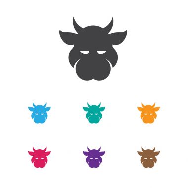 Zooloji sembolü buzağı simge vektör Illustration. Premium Kalite izole Kine öğesinde Trendy düz stil.