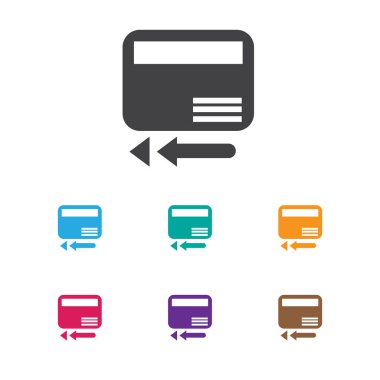 Mantıksal sembolü banka ödeme simge vektör Illustration. Premium Kalite izole kredi kartı öğesinde Trendy düz stil.