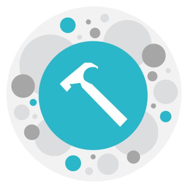 Seyahat sembolü çekiç simge vektör Illustration. Trendy düz stil öğesinde Premium Kalite izole tutamacı isabet.