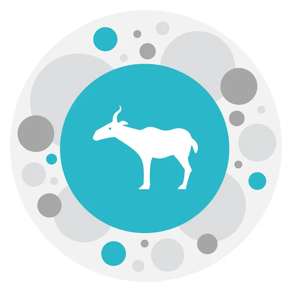 Illustrazione vettoriale del simbolo dello zoo sull'icona dell'antilope. Elemento gazzella isolato di qualità premium in stile piatto alla moda . — Vettoriale Stock