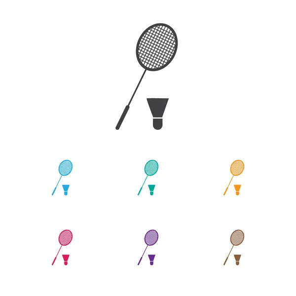 Vektor-Illustration des Camping-Symbols auf dem Tennis-Symbol. hochwertige isolierte Schlägerelemente im trendigen flachen Stil. — Stockvektor