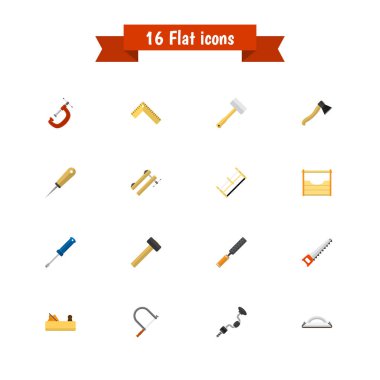 16 düzenlenebilir aparatı simgeler kümesi. İpçik, Jointer, Bodkin ve daha fazlası gibi simgeler içerir. Web, mobil, UI ve Infographic tasarımı için kullanılabilir.