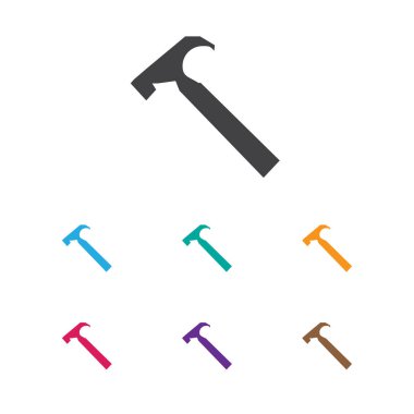 Gezi sembolü çekiç simge vektör çizim. Trendy düz stil öğesinde Premium Kalite izole tutamacı isabet.