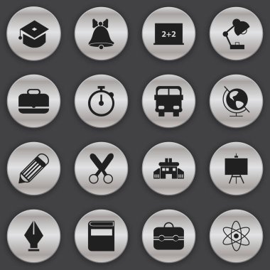 16 düzenlenebilir bilgi simgeler kümesi. Silgi, Jingle, gövde ve daha fazlası gibi simgeler içerir. Web, mobil, UI ve Infographic tasarımı için kullanılabilir.