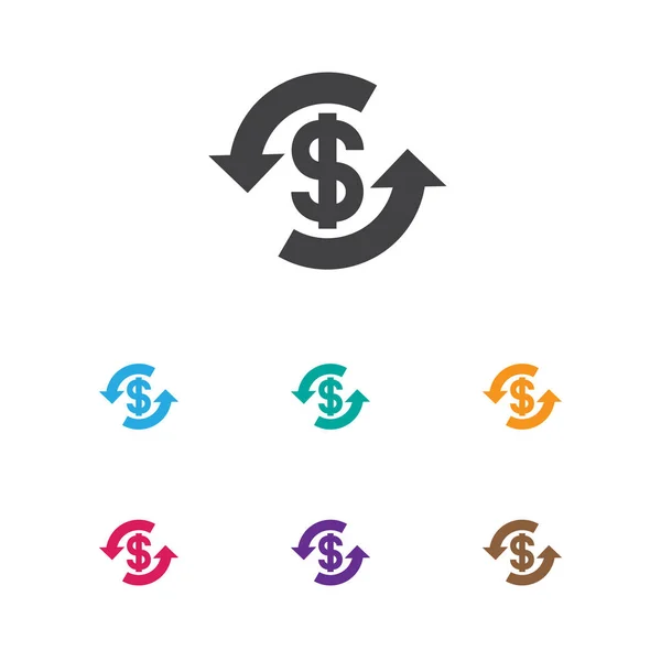 Illustration vectorielle du symbole d'entreprise sur l'icône de monnaie. Élément d'échange isolé de qualité supérieure dans un style plat tendance . — Image vectorielle