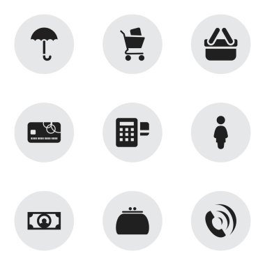 9 düzenlenebilir ticaret simgeler kümesi. Pötikareli, el arabası, aygıt ve daha fazlası gibi simgeler içerir. Web, mobil, UI ve Infographic tasarımı için kullanılabilir.