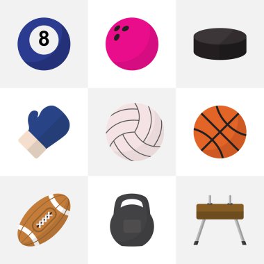 9 düzenlenebilir yaşam tarzı simgeler kümesi. Çamaşır makinesi, Kegling, daire ve daha fazlası gibi simgeler içerir. Web, mobil, UI ve Infographic tasarımı için kullanılabilir.