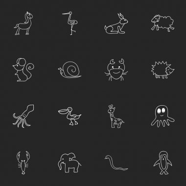 16 düzenlenebilir zooloji simgeler kümesi. Istakoz, sıçan, Shadoof ve daha fazlası gibi simgeler içerir. Web, mobil, UI ve Infographic tasarımı için kullanılabilir.