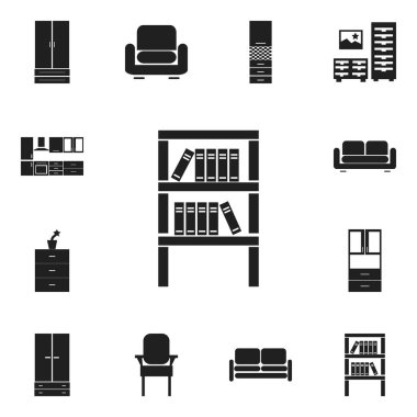 12 düzenlenebilir iç simgeler kümesi. Davenport, dışkı, kabine ve daha fazlası gibi simgeler içerir. Web, mobil, UI ve Infographic tasarımı için kullanılabilir.