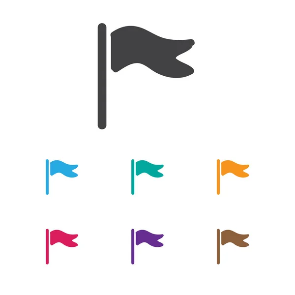 Ilustração vetorial do símbolo de viagem no ícone da bandeira. Elemento Pennant Isolado de Qualidade Premium em Estilo Plano na Moda . — Vetor de Stock
