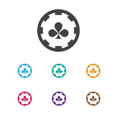 İş sembolü Casino çip simge vektör Illustration. Premium Kalite izole elmas kartları Trendy düz stil öğesinde.