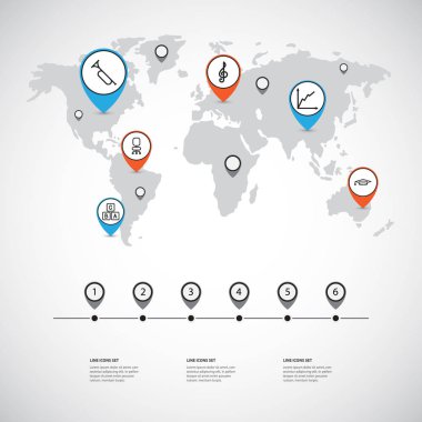 6 düzenlenebilir bilim anahat simgeleri ayarlayın. A B C, Office, grafik ve daha fazlası gibi simgeler içerir. Web, mobil, UI ve Infographic tasarımı için kullanılabilir.
