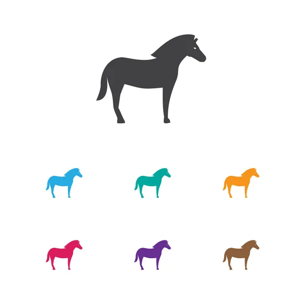 Ilustracja wektorowa Zoologia Symbol ikonę ogiera. Element na białym koniu jakość premium w modnym stylu płaski. — Wektor stockowy