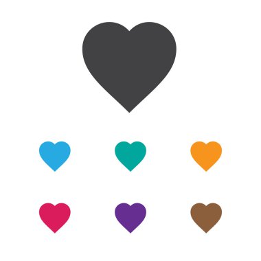 İş sembolü kalpler simge vektör çizim. Premium Kalite izole aşk öğesinde Trendy düz stil.