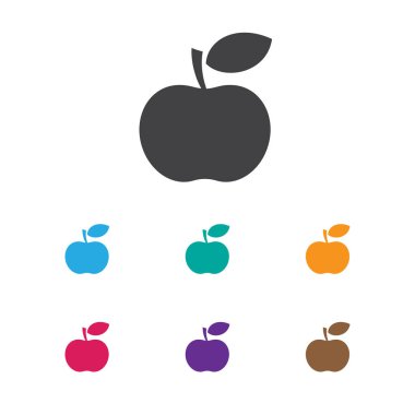 İş sembolü taze meyve simge vektör Illustration. Üstün kaliteli modaya uygun düz stil öğesinde elma izole.