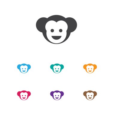 Zooloji sembolü maymun simge vektör Illustration. Premium Kalite izole babun öğesinde Trendy düz stil.