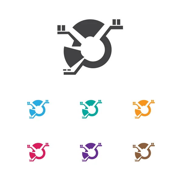 Ilustración vectorial del símbolo lógico en el icono del diagrama del círculo. Elemento de segmento aislado de calidad premium en estilo plano de moda . — Vector de stock
