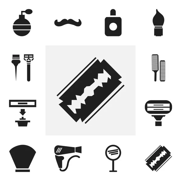 Набор из 12 настольных иконок Coiffeur. Includes Symbols such as Scrub, Hoover, Exhauster and More. Can be used for Web, Mobile, UI and Infographic Design . — стоковый вектор