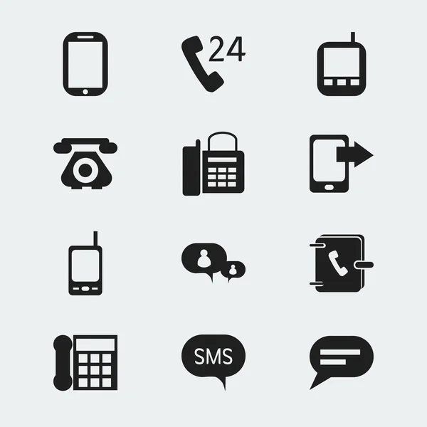 Conjunto de 12 Ícones de Gadget Editáveis. Inclui símbolos como serviço de 24 horas, comentário, caderno de endereços e muito mais. Pode ser usado para Web, Mobile, UI e design infográfico . — Vetor de Stock