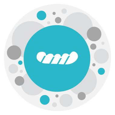 Seyahat sembolü sosis simge vektör Illustration. Premium Kalite izole Bratwurst öğesinde Trendy düz stil.