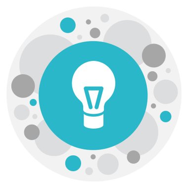 Vektör çizim ampul simgesi bilim sembolü. Premium Kalite izole lamba öğesinde Trendy düz stil.