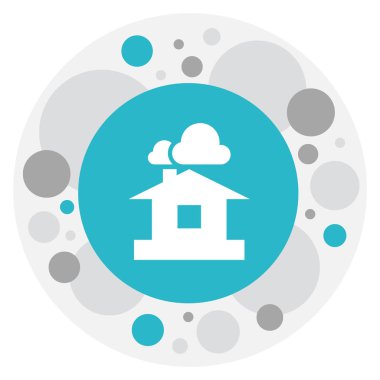 Hava sembolü barınak simge vektör Illustration. Premium Kalite izole konut Trendy düz stil öğesinde.