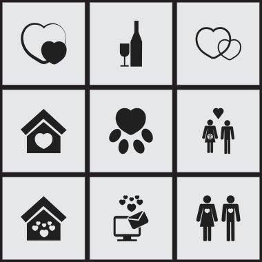 9 düzenlenebilir tutku simgeler kümesi. Bina gibi şekil ve daha fazlası gibi simgeler içerir. Web, mobil, UI ve Infographic tasarımı için kullanılabilir.