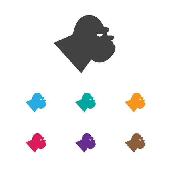 Vektorillustration des Zoologie-Symbols auf Gorilla-Symbol. hochwertige isolierte Schimpansen-Elemente im trendigen flachen Stil. — Stockvektor
