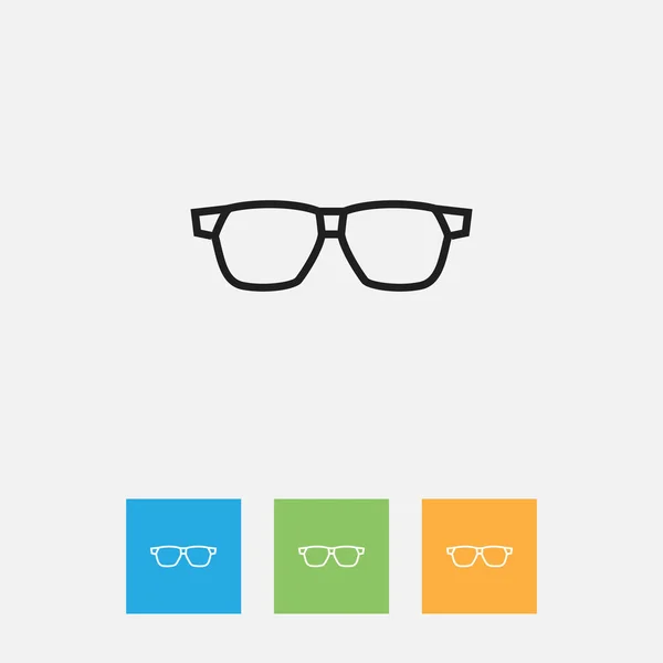 선글라스 개요에 공기 상징의 벡터 그림입니다. 최신 유행 플랫 스타일에서 프리미엄 품질 절연된 안경 요소. — 스톡 벡터