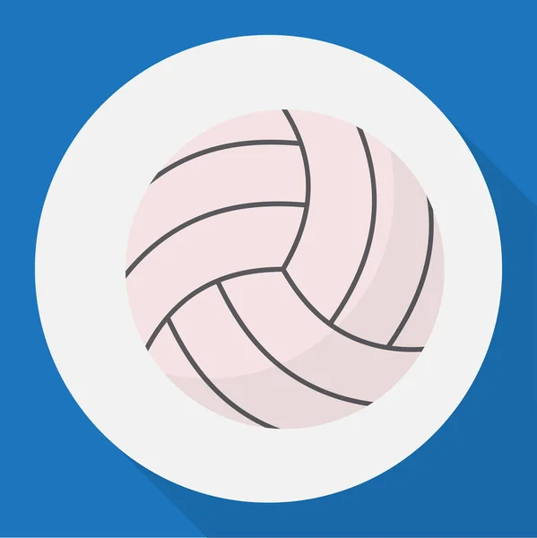 Векторна ілюстрація здорового символу на плоскій піктограмі волейболу. Преміум якість ізольованого кола елемент в модному плоскому стилі . — стоковий вектор
