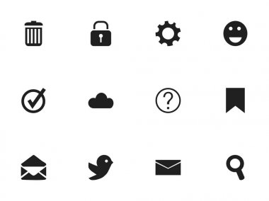 12 düzenlenebilir Web simgeler kümesi. Güvenlik, posta, test ve daha fazla gibi simgeler içerir. Web, mobil, UI ve Infographic tasarımı için kullanılabilir.