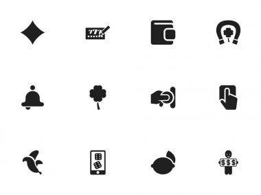 12 düzenlenebilir heyecan simgeler kümesi. Cüzdan, piyango bileti, kireç ve daha fazlası gibi simgeler içerir. Web, mobil, UI ve Infographic tasarımı için kullanılabilir.
