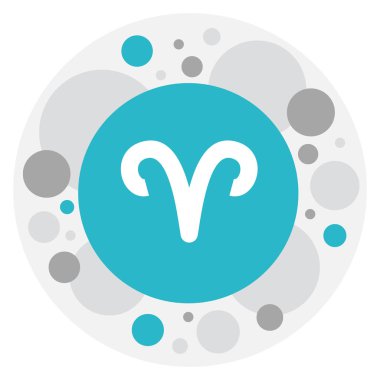 Hava sembolü Koç simge vektör Illustration. Üstün kaliteli modaya uygun düz stil öğesinde Ram izole.